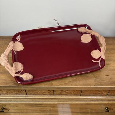 LOT 83: Kitchen Decor & More: Tracy Porter Chicken Figures, Green Drip Glaze Mugs, MKM Pottery Bottle, Stoneware Pitcher,...