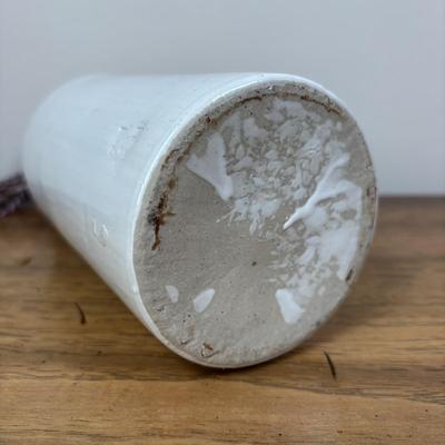 LOT 83: Kitchen Decor & More: Tracy Porter Chicken Figures, Green Drip Glaze Mugs, MKM Pottery Bottle, Stoneware Pitcher,...