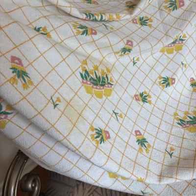 LOT 84: Vintage Fruit Serving Dish, Made in England Small Mixing Bowl, Johnson Brothers Plate, Fiesta Ware Bowl, Woven Hot Pads & More