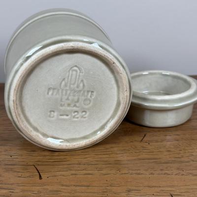 LOT 85: Vintage Green Pitcher, Large Emile Henry Green Mixing Bowl, Tupperware, Rubbermaid (NIP), Pfaltzgraff & More