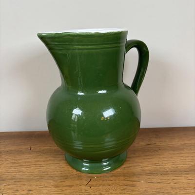 LOT 85: Vintage Green Pitcher, Large Emile Henry Green Mixing Bowl, Tupperware, Rubbermaid (NIP), Pfaltzgraff & More