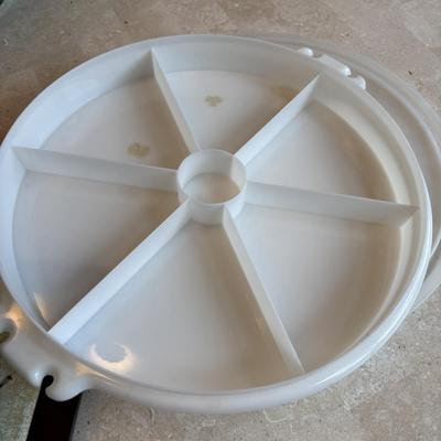 LOT 85: Vintage Green Pitcher, Large Emile Henry Green Mixing Bowl, Tupperware, Rubbermaid (NIP), Pfaltzgraff & More