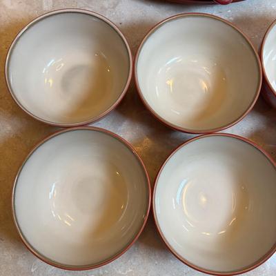 LOT 89: Crock Pot Slow Cooker, Chef Salt/Pepper Shakers, Eva Mendez Bowl, Florida Market Place Red Bowls