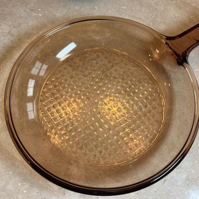 LOT 92: Corning Ware Visions Fry Pan w/Lid, Mr. Coffee, Mikasa Teapot & Cup Set, and Coffee Mugs