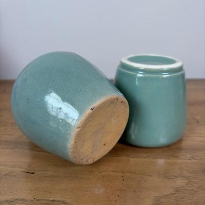 LOT 98: Delft Blue Dutch Boy & Toothpick Holder, OGGI Mini Yellow Canister, Villeroy & Boch Switch 1 (Ava, Caru, & Beala)...