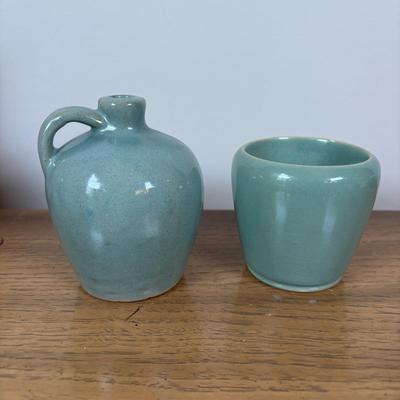 LOT 98: Delft Blue Dutch Boy & Toothpick Holder, OGGI Mini Yellow Canister, Villeroy & Boch Switch 1 (Ava, Caru, & Beala)...