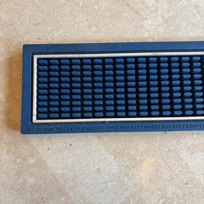 LOT 101: Bar Set-Up Essentials: Osterizer 14speed Blender, Bar Foot Rail Brackets, GreyGoose Spill Mat Runner, Lionstone Whiskey...