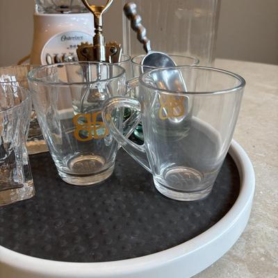 LOT 101: Bar Set-Up Essentials: Osterizer 14speed Blender, Bar Foot Rail Brackets, GreyGoose Spill Mat Runner, Lionstone Whiskey...