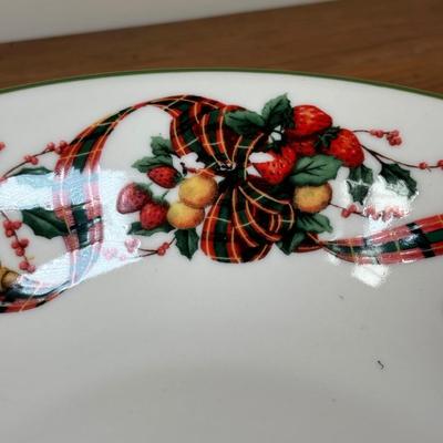 LOT 102: Holiday Decor: Glazed Snowman & Bowl, Lenox Rustic Berry Plate, Roman Inc. Artisan Angel Ornament, Pfaltzgraff & More