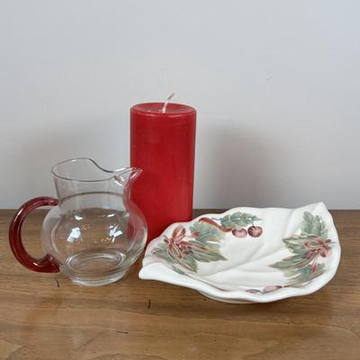 LOT 102: Holiday Decor: Glazed Snowman & Bowl, Lenox Rustic Berry Plate, Roman Inc. Artisan Angel Ornament, Pfaltzgraff & More