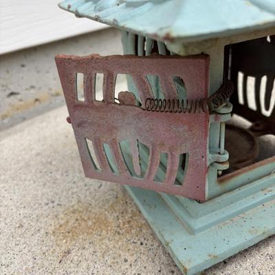 LOT 106: Cast Iron Dragonfly Pagoda Lantern