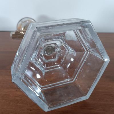 LOT 111: Vintage Glass Crucifix Candlestick Holder, Books on Scotland and Ireland & More