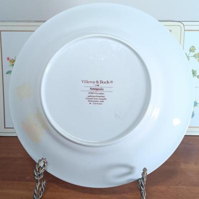 LOT 113: Royal Doulton Provencal Plate, Limoges Blue Floral Plate, Limoges Apple Plate & More