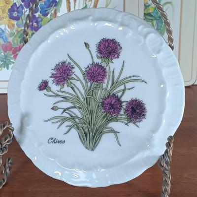 LOT 113: Royal Doulton Provencal Plate, Limoges Blue Floral Plate, Limoges Apple Plate & More