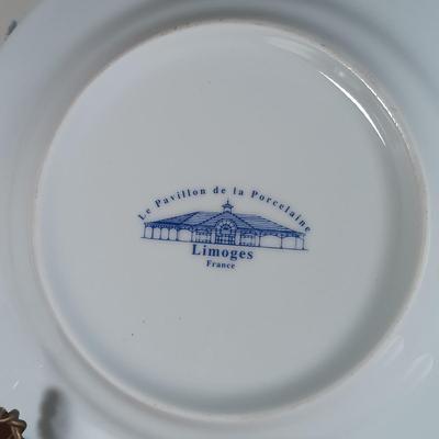 LOT 113: Royal Doulton Provencal Plate, Limoges Blue Floral Plate, Limoges Apple Plate & More