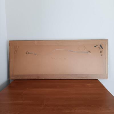 LOT 114: Bookend Lamp, Charles H. Overly Studio Framed Print, Tree Bark Basket, Cow Creamer & More