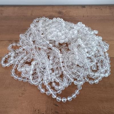 LOT 116: Vintage Frosted and Clear Tulip Bowl, Iris Floral Etched Dish, Crystal and Glass Bottle Stoppers & More