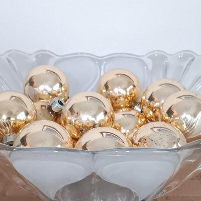 LOT 116: Vintage Frosted and Clear Tulip Bowl, Iris Floral Etched Dish, Crystal and Glass Bottle Stoppers & More