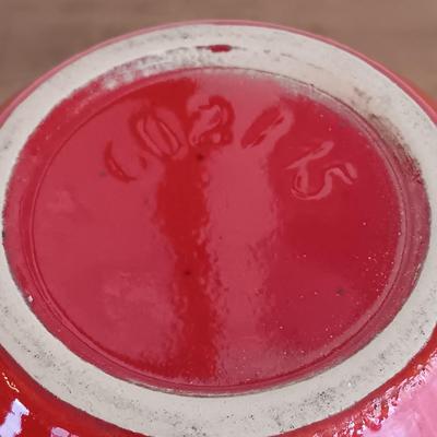 LOT 117: Spextrum Tissue UP Girl, Marilyn Monroe Book, Bright Red Pottery Vase & Vintage Royal Gallery Crystal Bowl