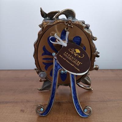 LOT 118: Lustreware Tulip Bowl, Fluted Hobnail Vase, Argentosc Swarovski Crystal Floral Picture Frame & More