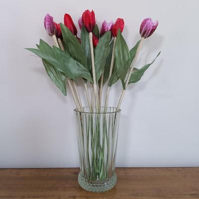 LOT 118: Lustreware Tulip Bowl, Fluted Hobnail Vase, Argentosc Swarovski Crystal Floral Picture Frame & More