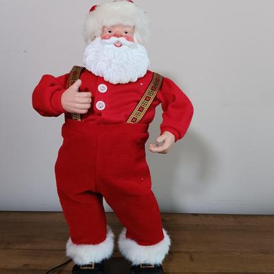 LOT 120: Dancing Santa, Small Light-Up Bear, Dept 55 Dicken's Village Mill & More