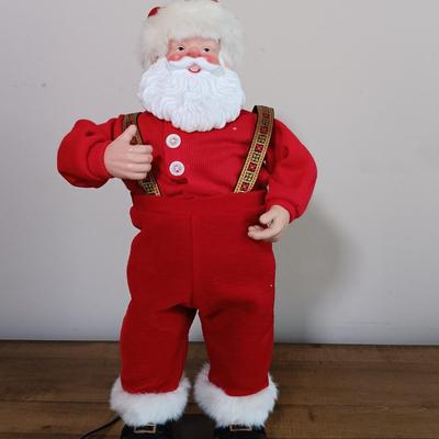 LOT 120: Dancing Santa, Small Light-Up Bear, Dept 55 Dicken's Village Mill & More
