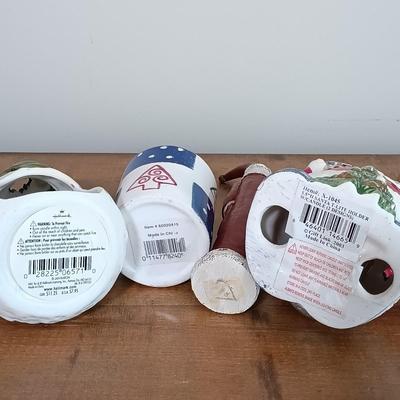 LOT 120: Dancing Santa, Small Light-Up Bear, Dept 55 Dicken's Village Mill & More