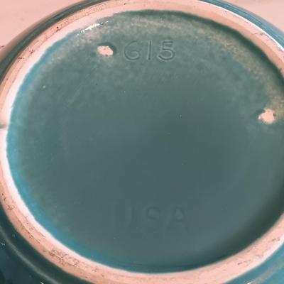 LOT 124: White Console Table with Baskets and Plant Holders