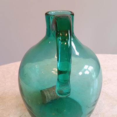 LOT 126: Brass Door Knocker, Tile and Wood Key Holder, Glass Art Bottle & More