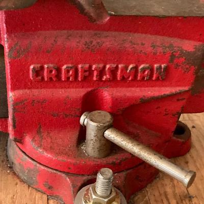 LOT 136: Craftsman Anvil Style Bench Vise