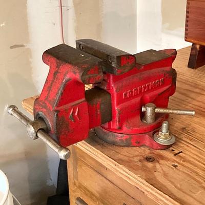 LOT 136: Craftsman Anvil Style Bench Vise