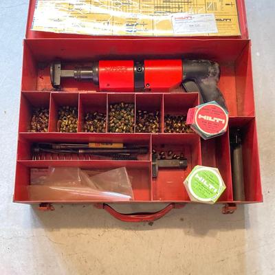 LOT 138: Hilti Fastening Systems DX-400 Tool with Metal Storage Box and Two Metal Boxes of Hardware
