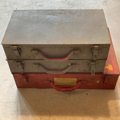 LOT 138: Hilti Fastening Systems DX-400 Tool with Metal Storage Box and Two Metal Boxes of Hardware
