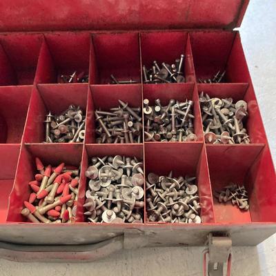 LOT 138: Hilti Fastening Systems DX-400 Tool with Metal Storage Box and Two Metal Boxes of Hardware