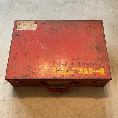 LOT 138: Hilti Fastening Systems DX-400 Tool with Metal Storage Box and Two Metal Boxes of Hardware
