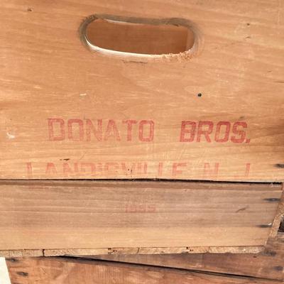 LOT 140: Three Wooden Crates - Donato Bros. Landisville, N.J. 1955 and More