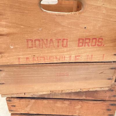 LOT 140: Three Wooden Crates - Donato Bros. Landisville, N.J. 1955 and More