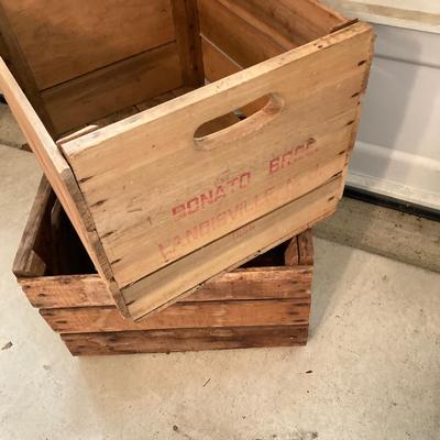LOT 140: Three Wooden Crates - Donato Bros. Landisville, N.J. 1955 and More