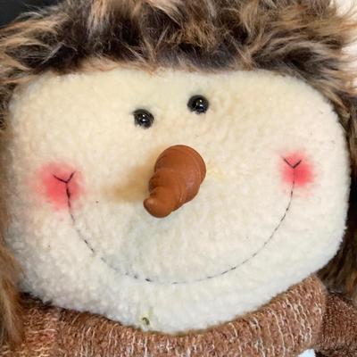 LOT 144: Collection of Christmas / Holiday Decor - Camo Snowman, Mooseltoe Season, Fishing Bear, Lighted Wreath, Nativity Scene and More