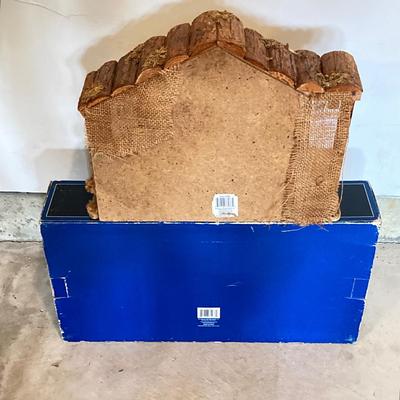 LOT 144: Collection of Christmas / Holiday Decor - Camo Snowman, Mooseltoe Season, Fishing Bear, Lighted Wreath, Nativity Scene and More