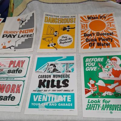 Lot of 6 National Safety Posters #12