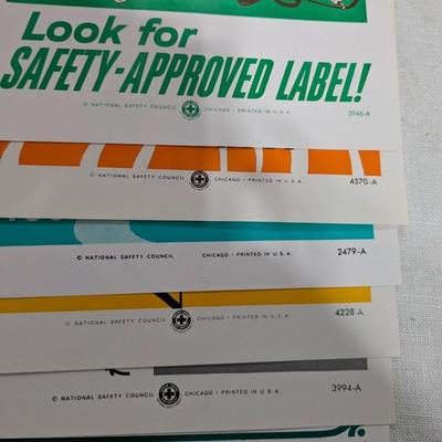 Lot of 6 National Safety Posters #12
