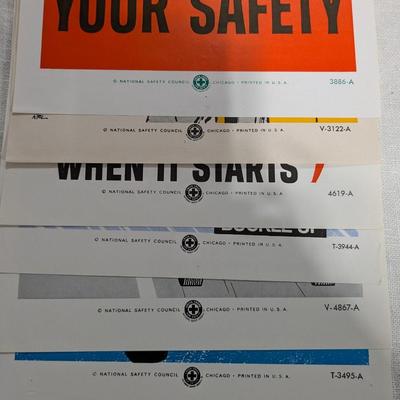Lot of 6 National Safety Posters #13