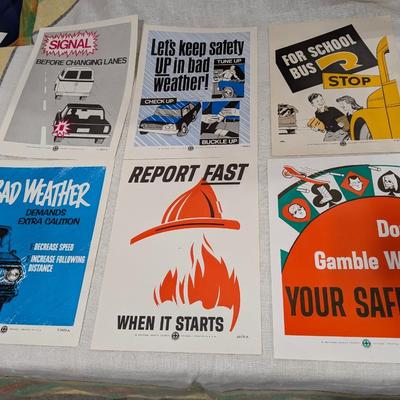 Lot of 6 National Safety Posters #13