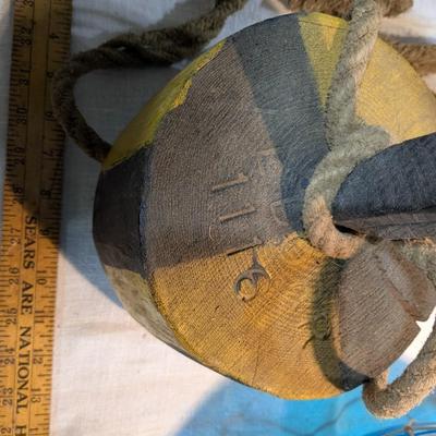 Vintage Blown Glass Blue Ball and Buoy