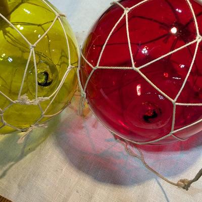 Collection of 4 Glass Blown Balls