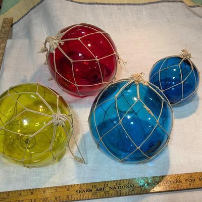 Collection of 4 Glass Blown Balls