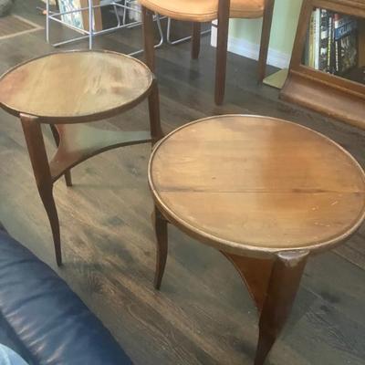 Spectacular little 16” round Mahogany French or Italian 80 years old perfect shape.