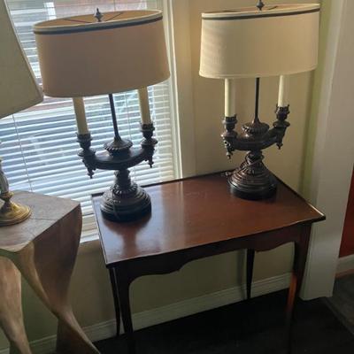 Pair matching bronze lamps from the San Francisco Luxury Hotel